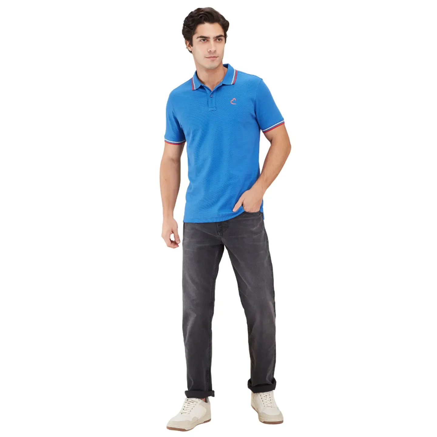 Grey Straight Fit Men's Denims by Being Human Clothing - Image 2