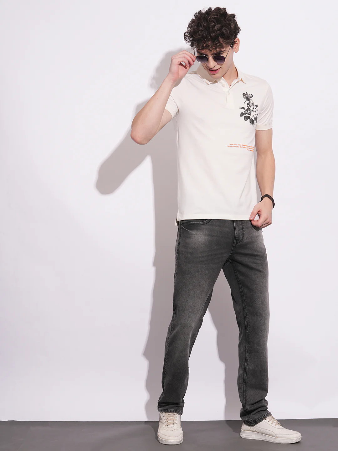 Grey Straight Fit Denims For Men By Being Human Clothing - Image 5