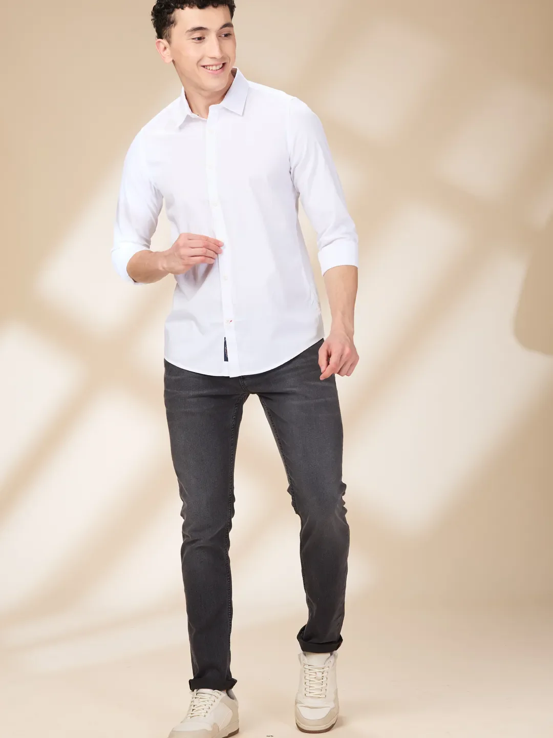 Grey Slim Fit Denims For Men By Being Human Clothing - Image 2