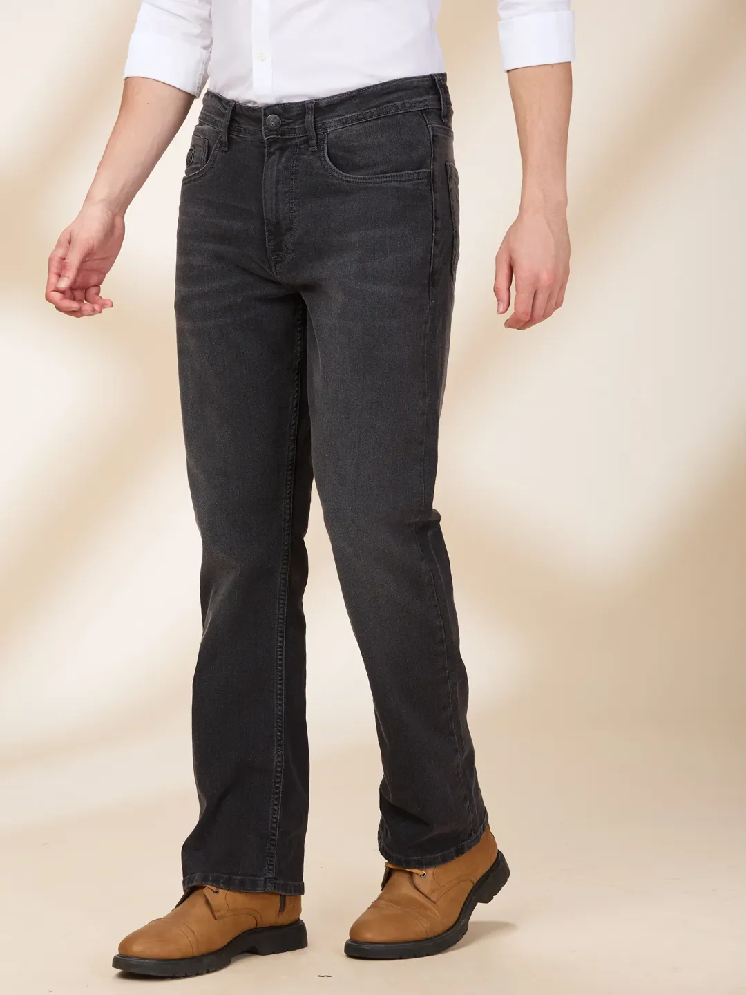 Grey Boot Cut Fit Men's Denims by Being Human Clothing - Image 4