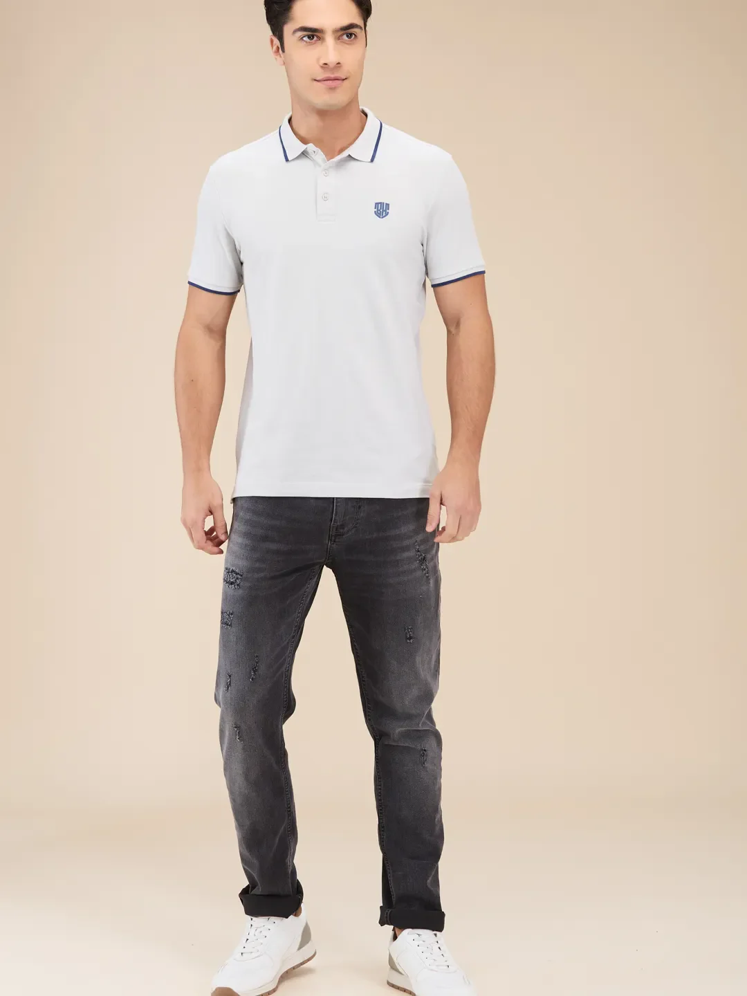 Grey Slim Fit Men's Denims by Being Human Clothing - Image 2