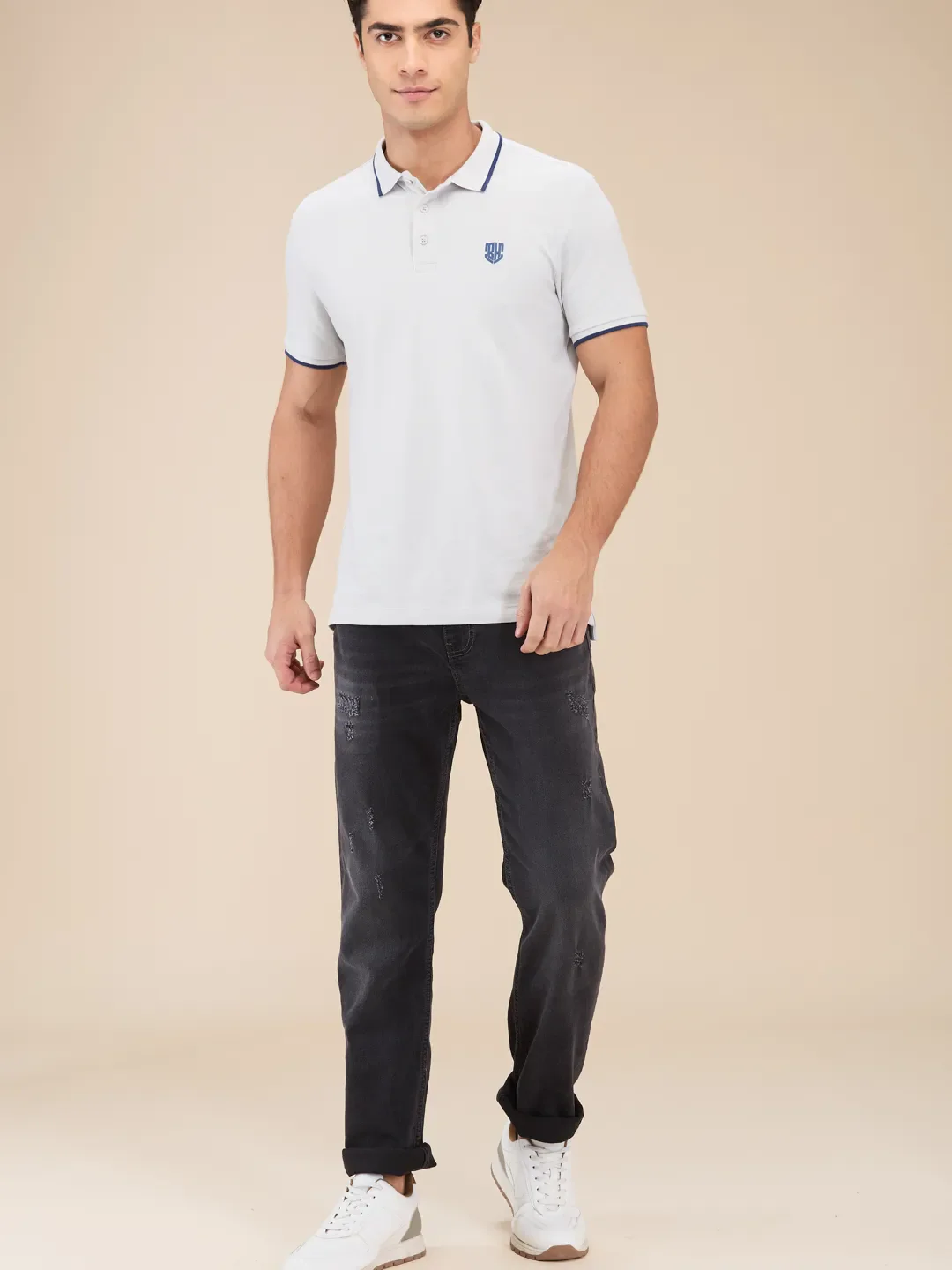 Grey Straight Fit Men's Denims by Being Human Clothing - Image 2