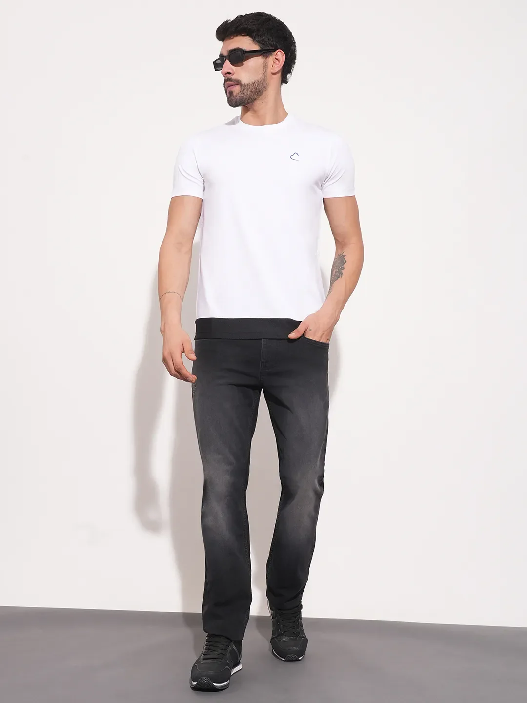 Grey Straight Fit Men's Denims by Being Human Clothing - Image 6