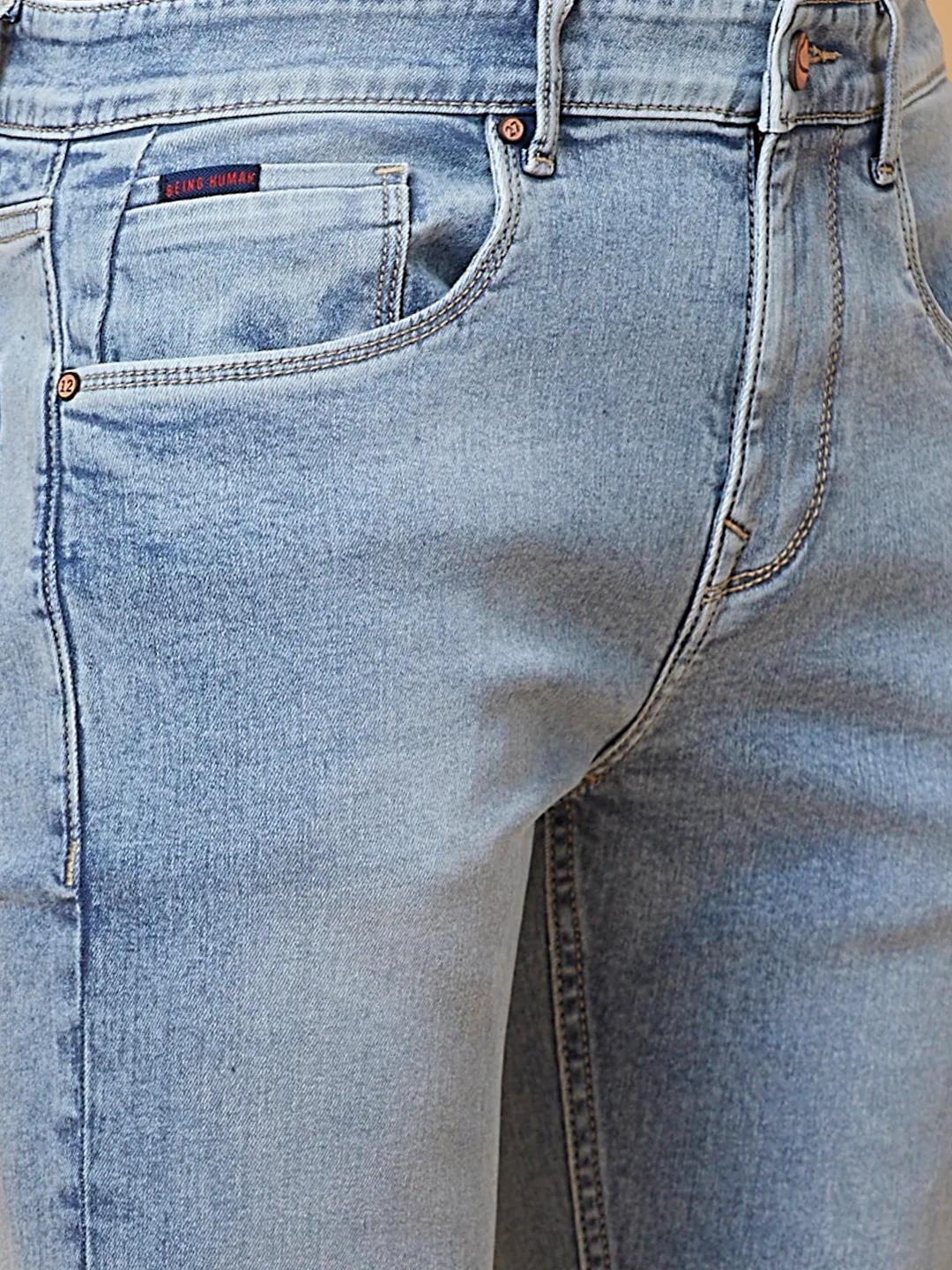 Blue Straight Fit Men's Denims by Being Human Clothing - Image 5