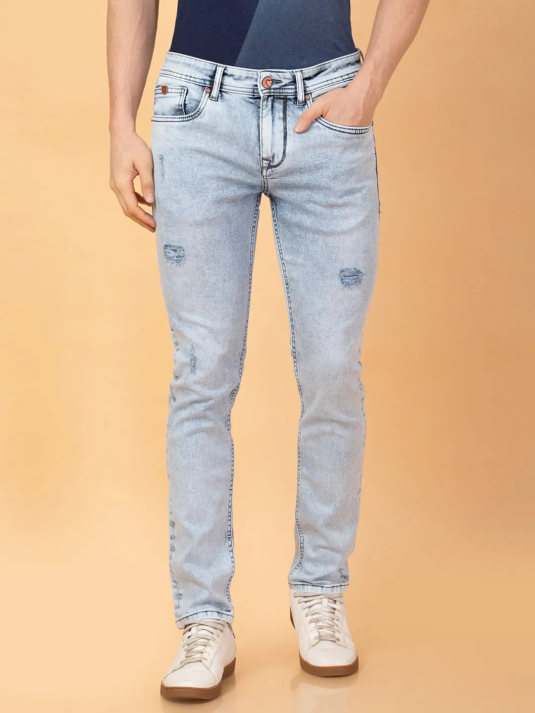 Blue Skinny fit Men's Denims by Being Human Clothing
