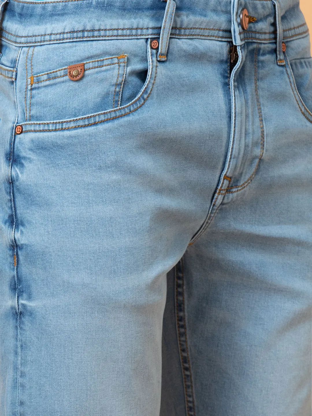 Blue Slim Fit Men's Denims by Being Human Clothing - Image 5