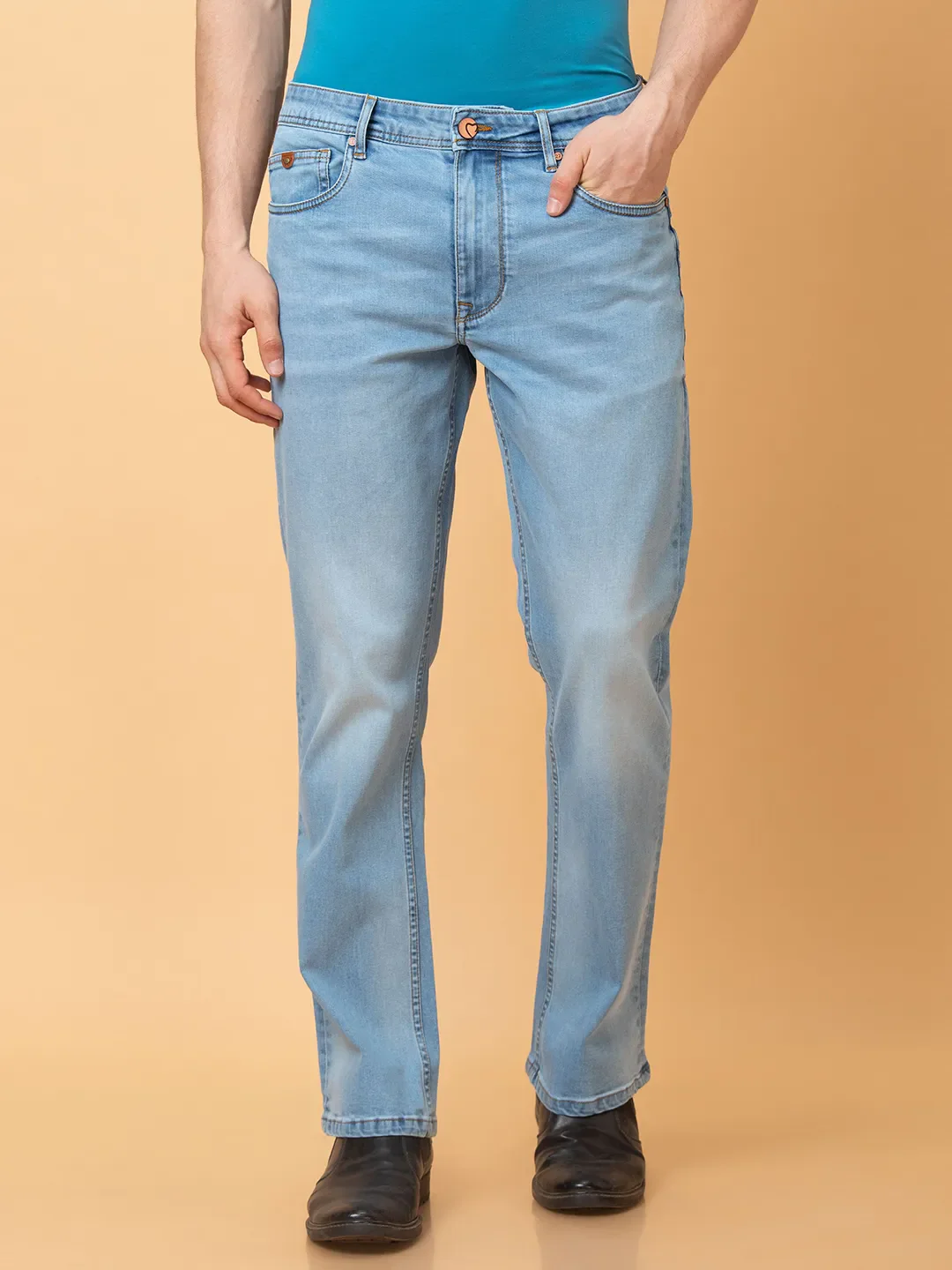 Blue Boot Cut Fit Men's Denims by Being Human Clothing