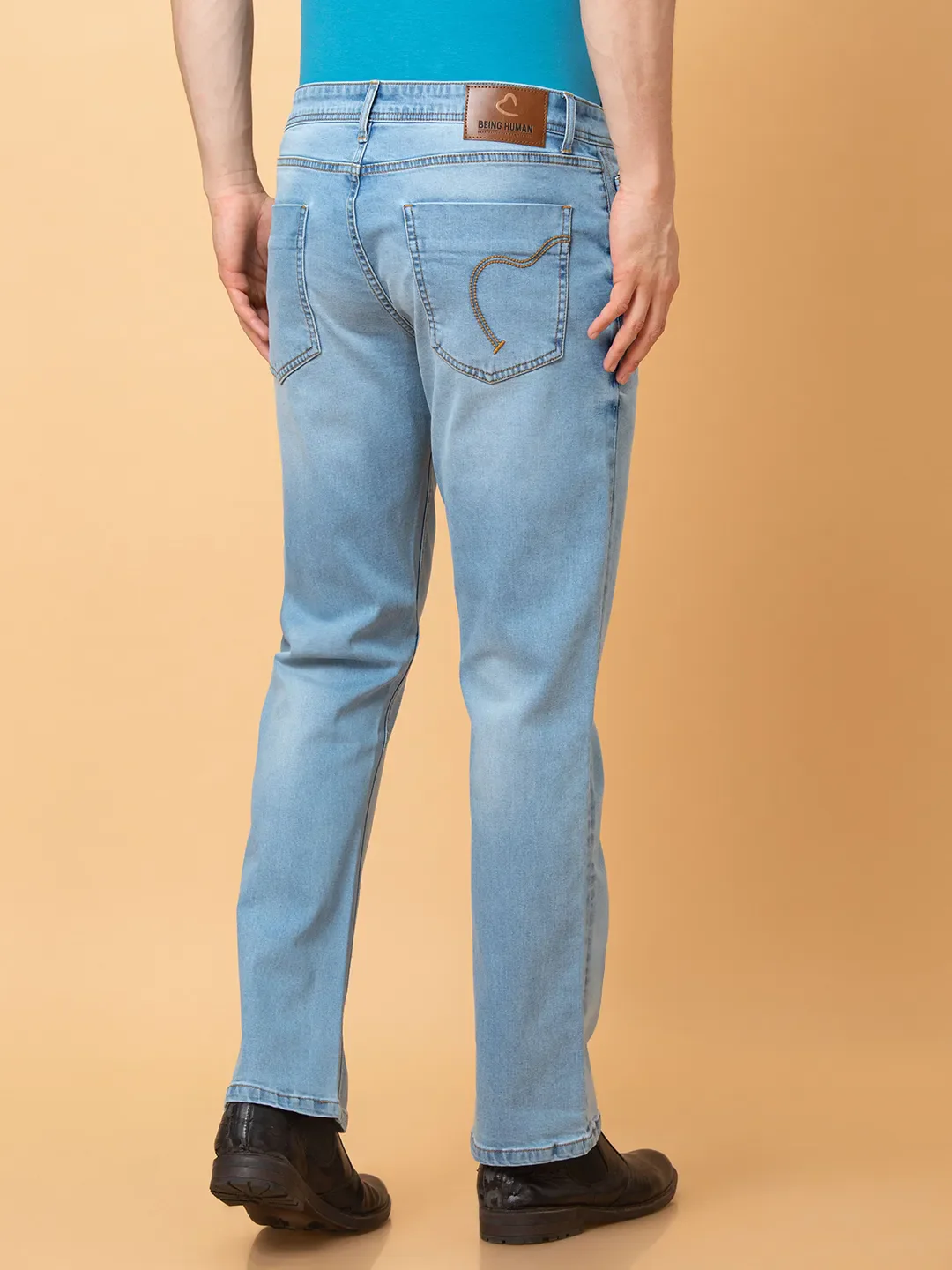 Blue Boot Cut Fit Men's Denims by Being Human Clothing - Image 3