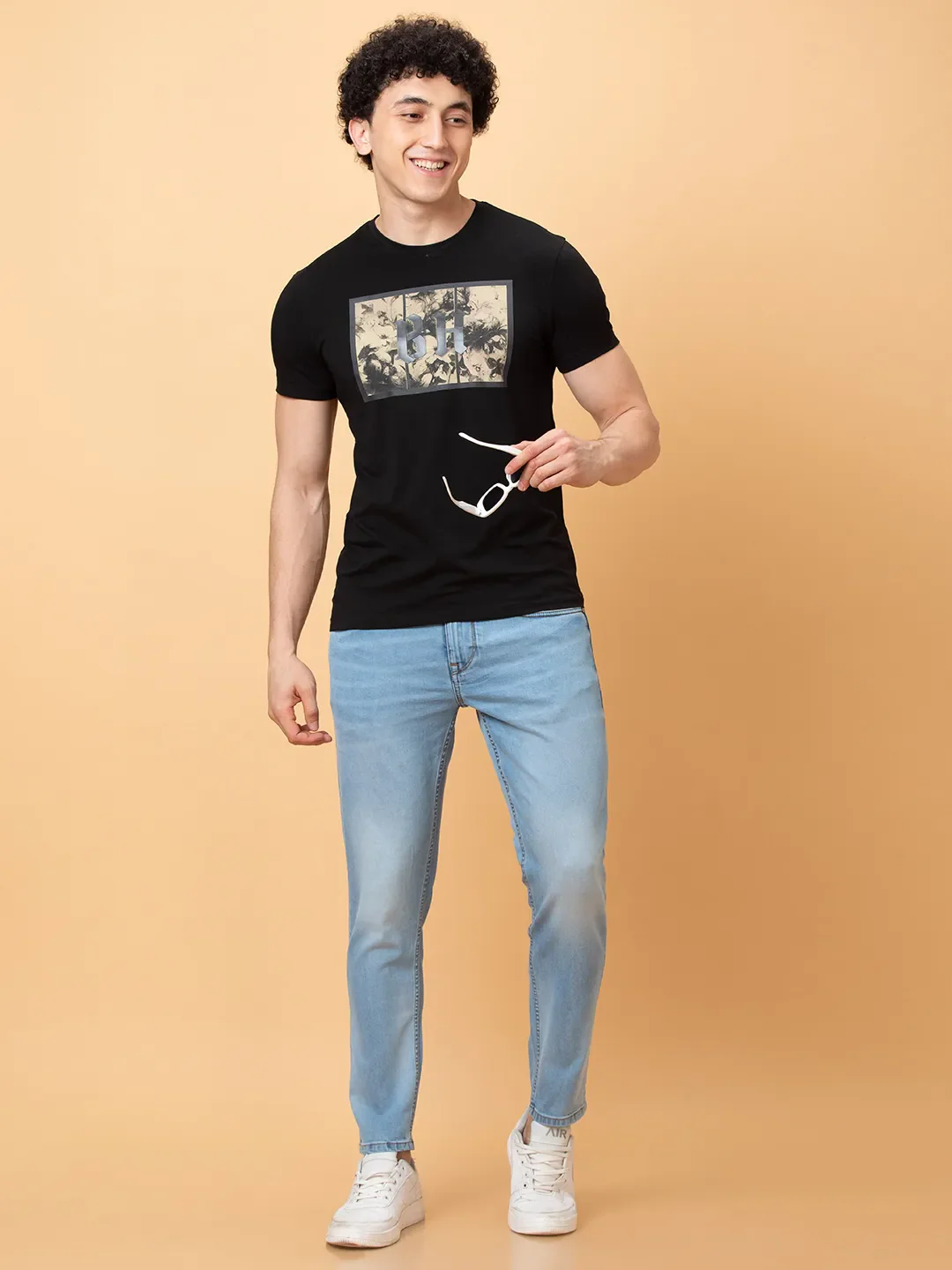 Blue Cropped fit Men's Denims by Being Human Clothing - Image 6