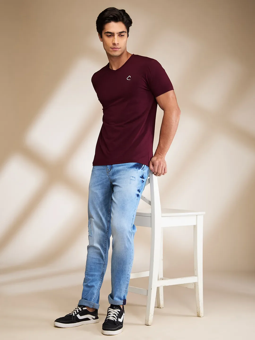 Light Blue Skinny Fit Denims For Men By Being Human Clothing - Image 6