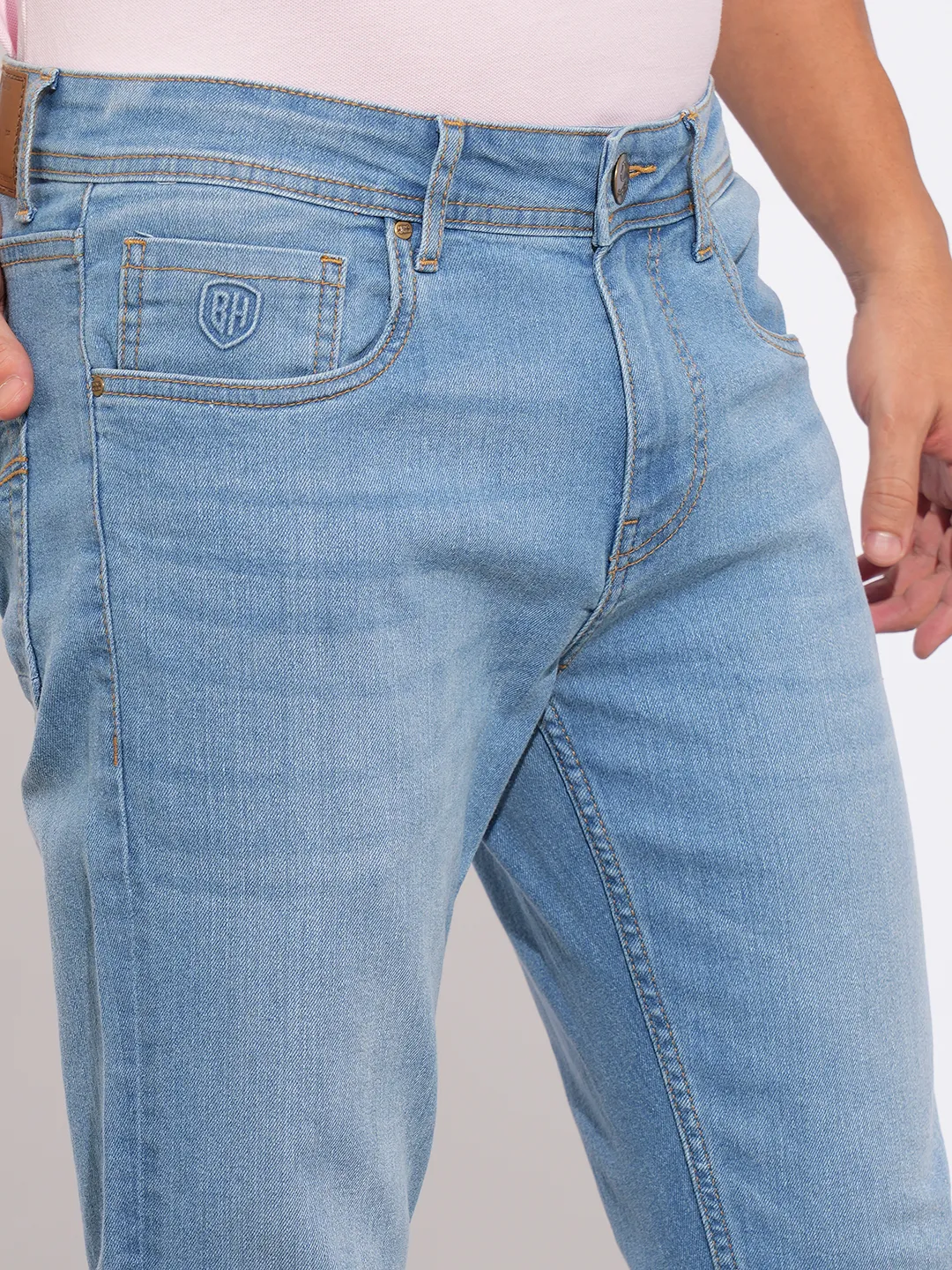 Blue Slim Fit Men's Denims by Being Human Clothing - Image 5