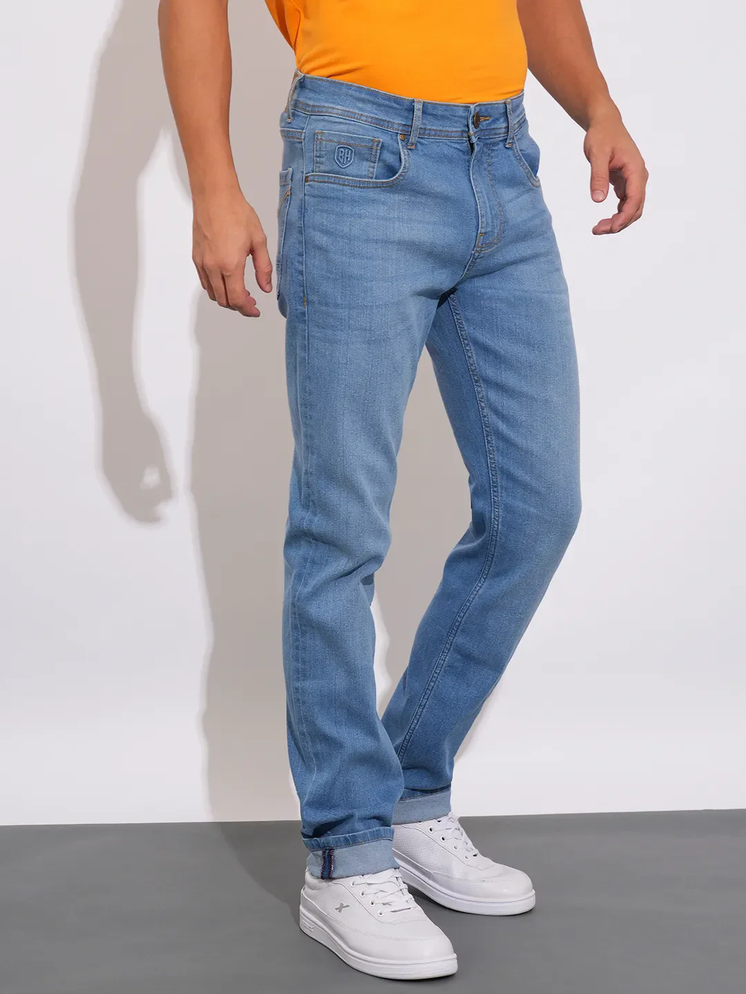 Blue Straight Fit Men's Denims by Being Human Clothing - Image 2