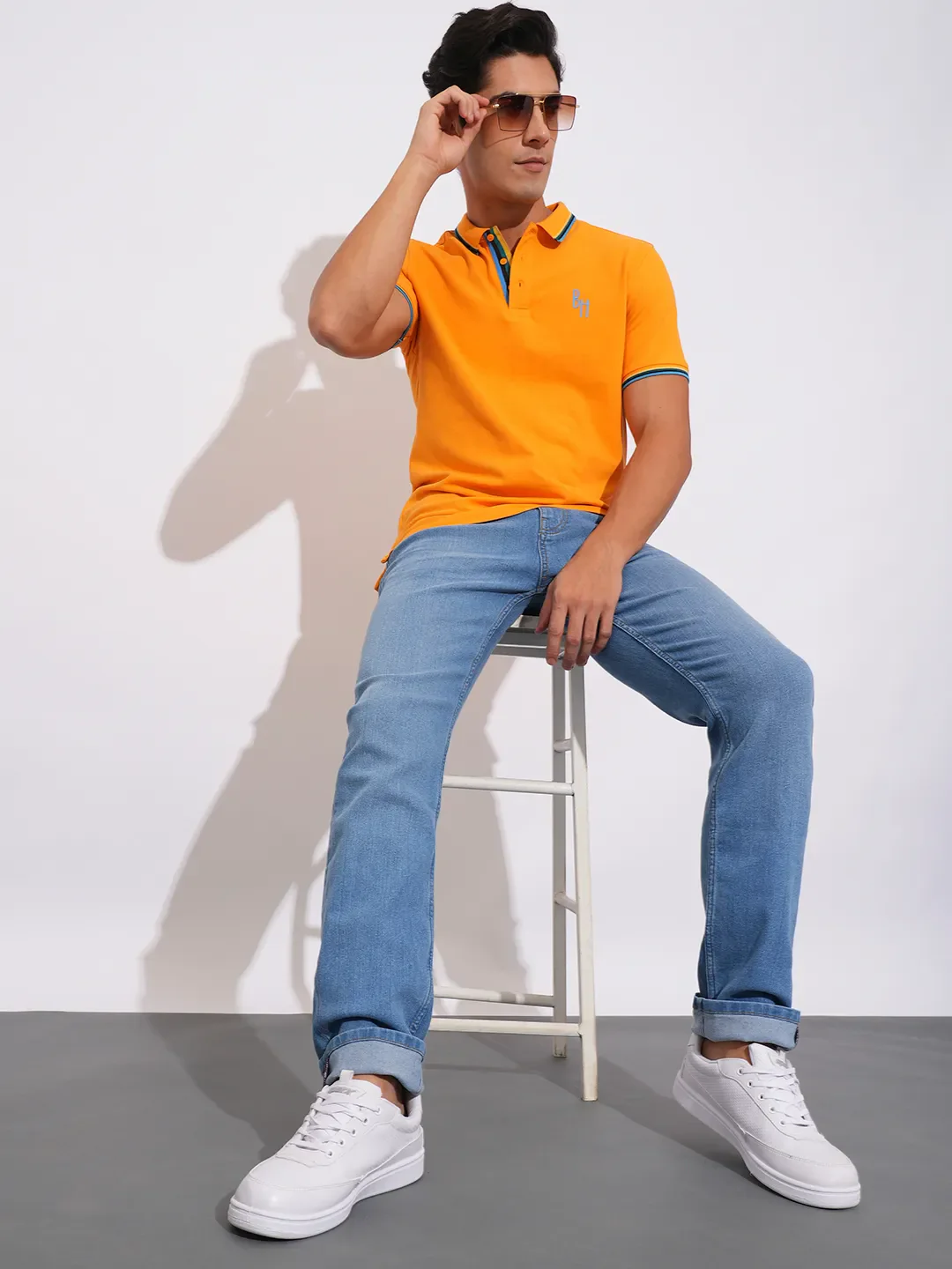 Blue Straight Fit Men's Denims by Being Human Clothing - Image 4
