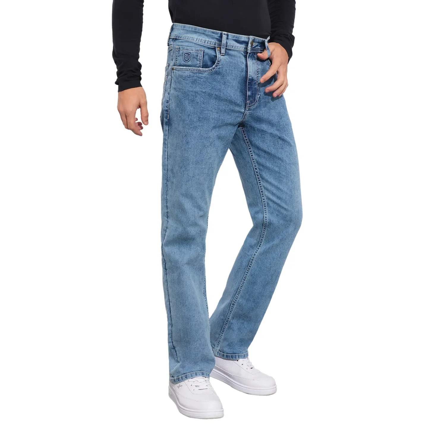 Blue Boot Cut Fit Men's Denims by Being Human Clothing - Image 2