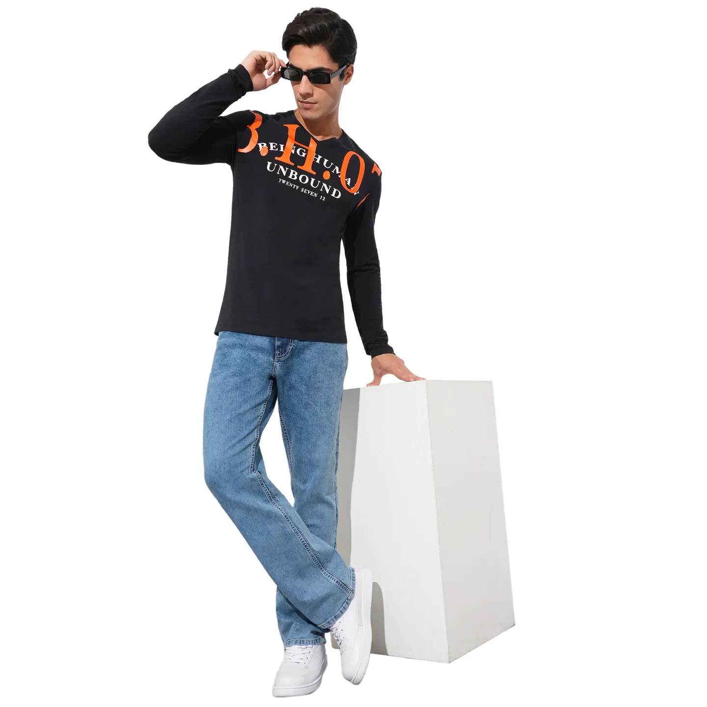 Blue Boot Cut Fit Men's Denims by Being Human Clothing - Image 4