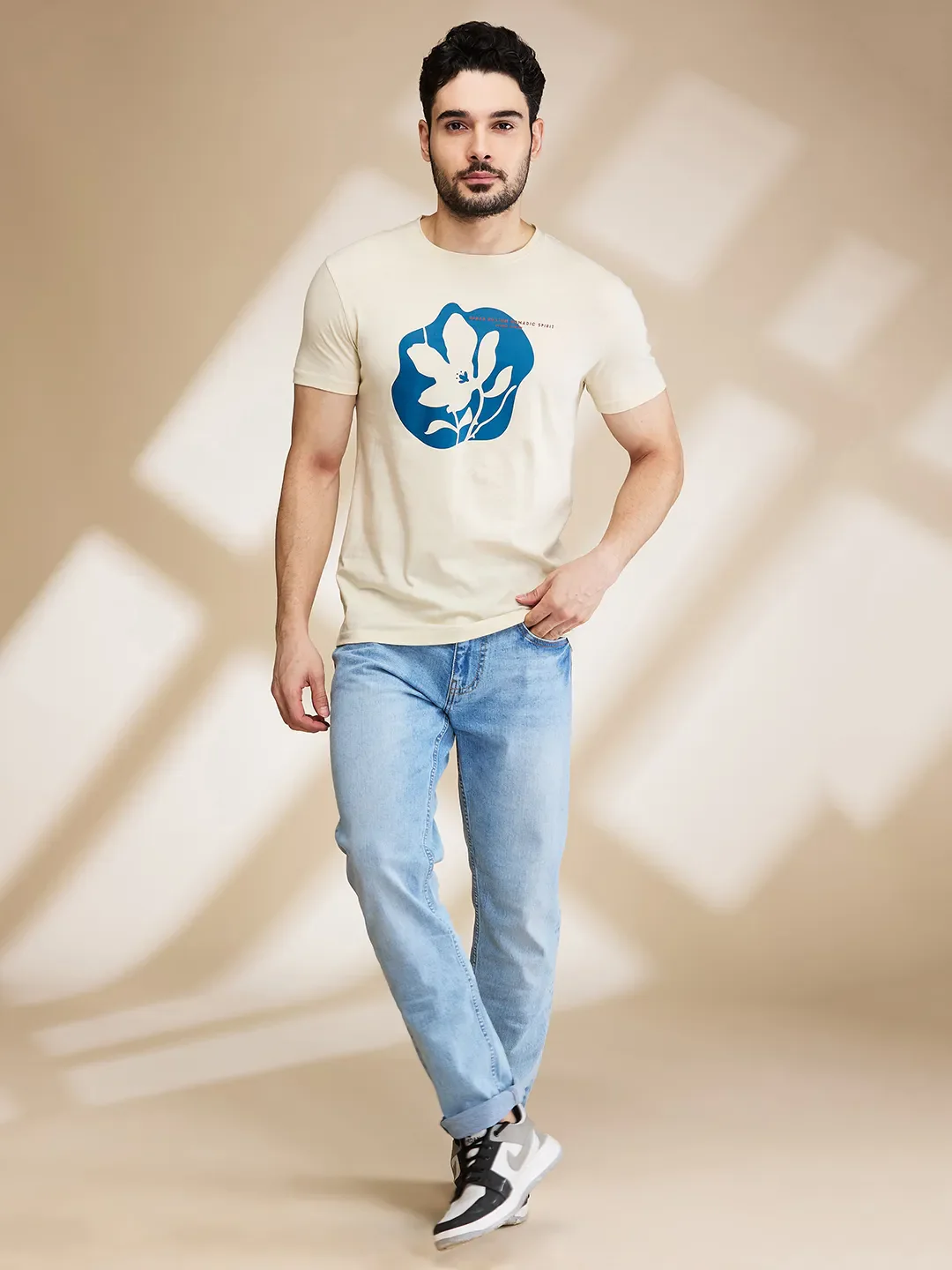 Blue Straight Fit Men's Denims by Being Human Clothing - Image 2