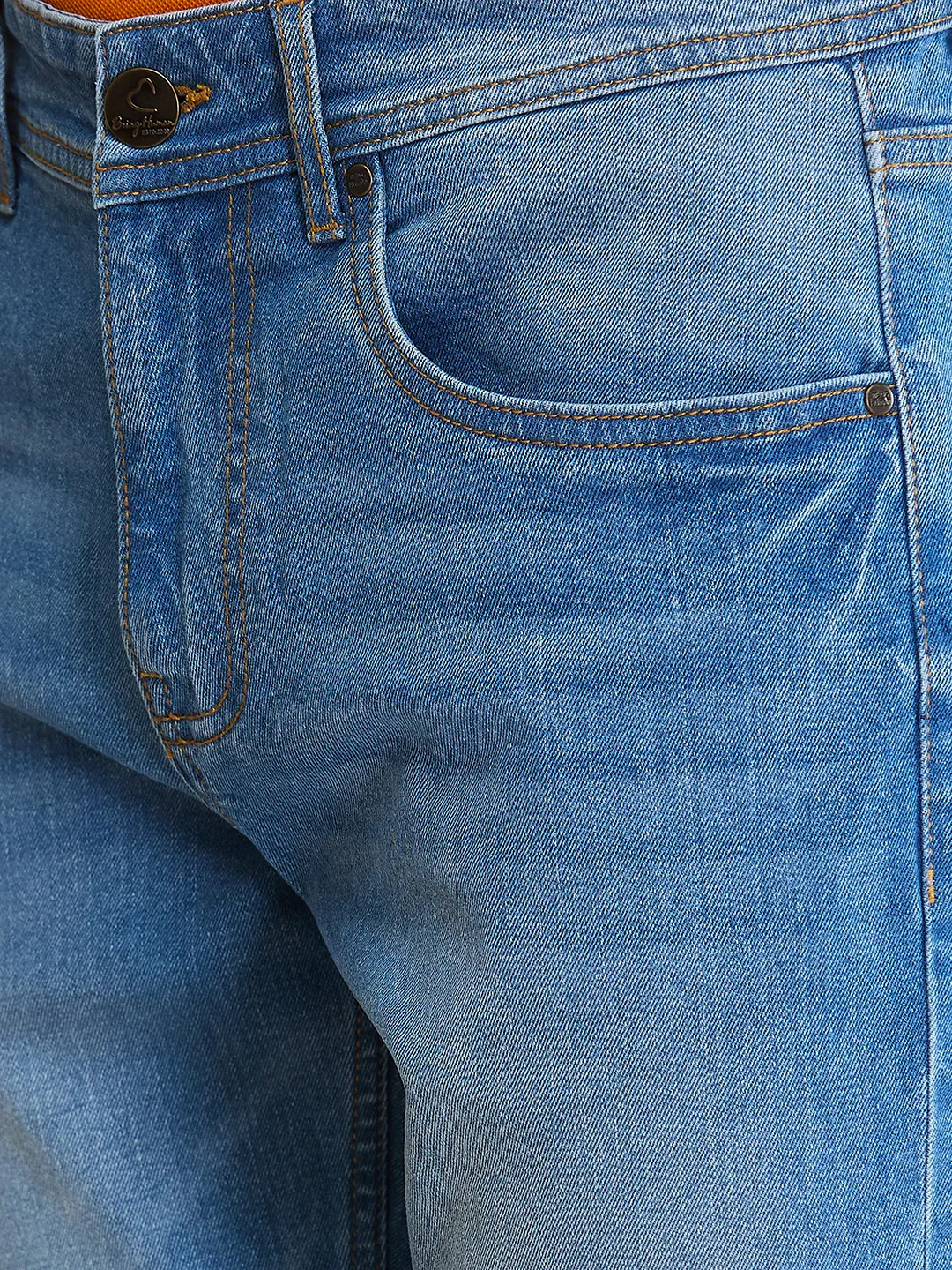Blue Slim Fit Men's Denims by Being Human Clothing - Image 5