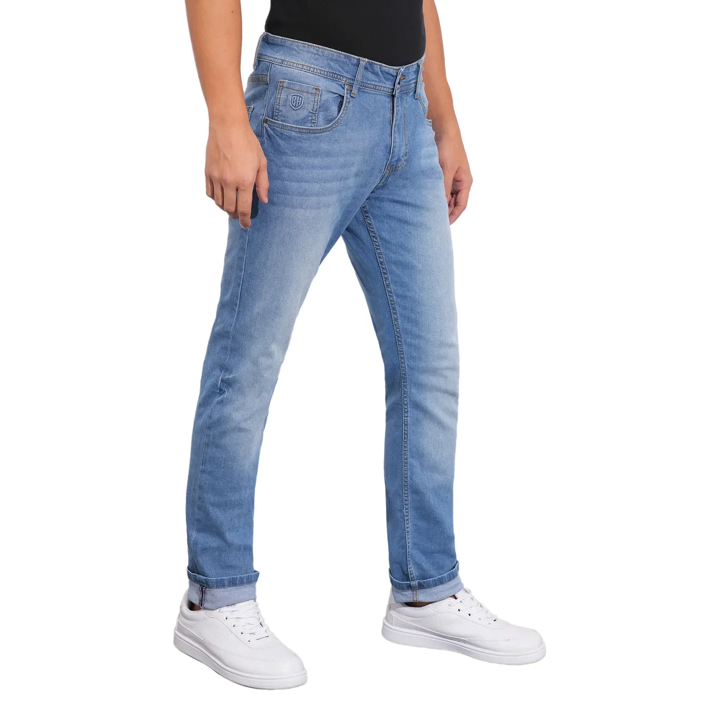 Blue Straight Fit Men's Denims by Being Human Clothing - Image 2
