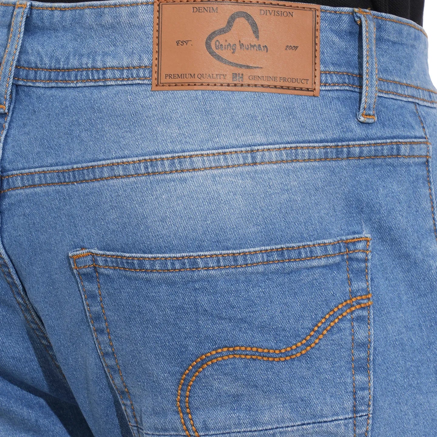Blue Straight Fit Men's Denims by Being Human Clothing - Image 5