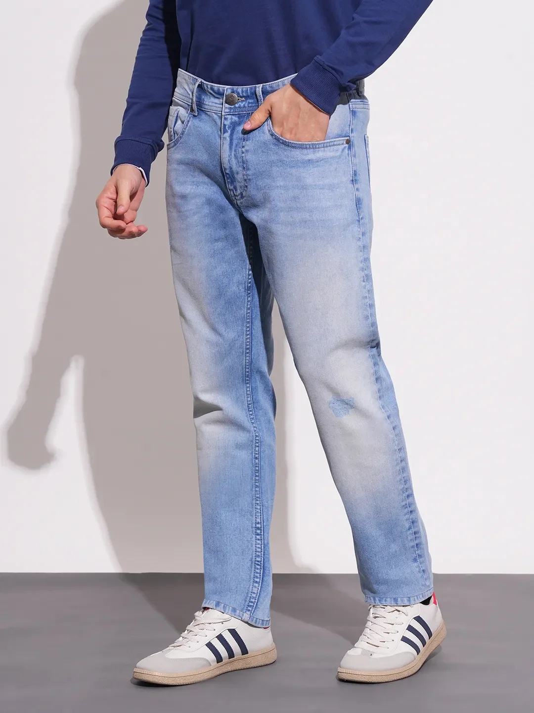 Blue Slim Fit Men's Denims by Being Human Clothing - Image 2