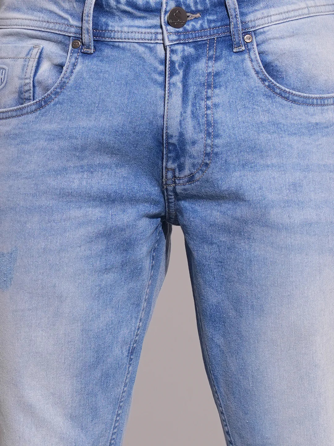 Blue Slim Fit Men's Denims by Being Human Clothing - Image 5