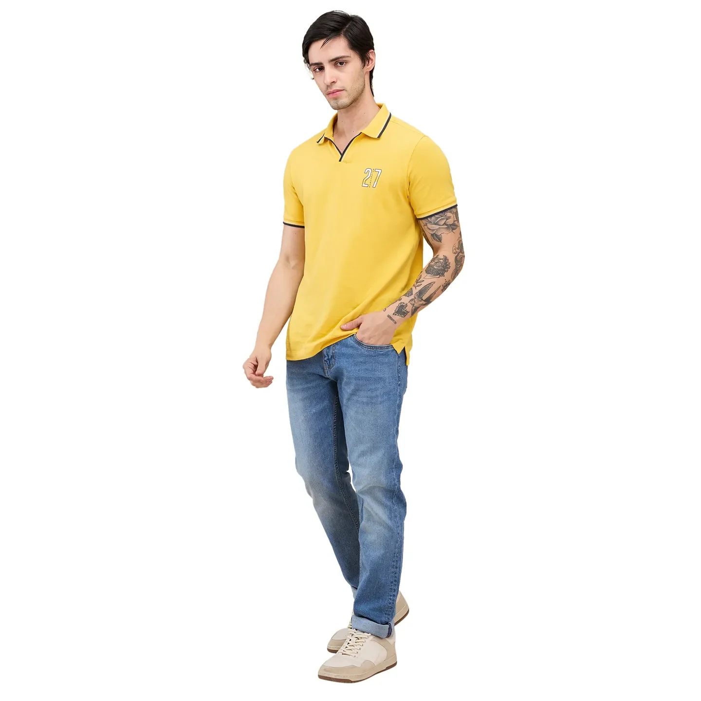 Blue Straight Fit Men's Denims by Being Human Clothing - Image 2