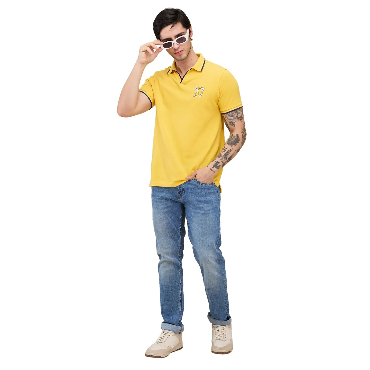 Blue Straight Fit Men's Denims by Being Human Clothing - Image 6