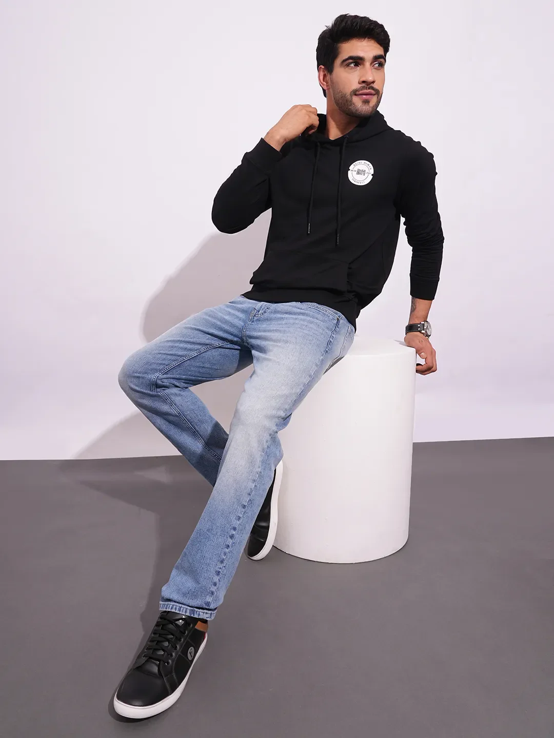 Blue Straight Fit Men's Denims by Being Human Clothing - Image 4