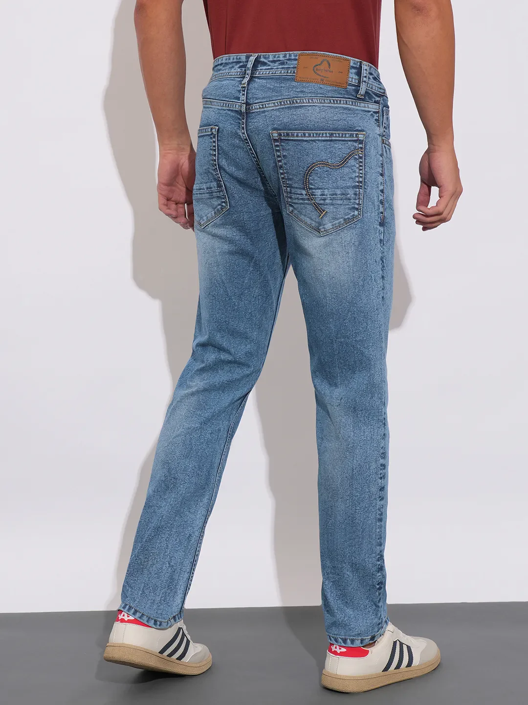 Blue Slim Fit Men's Denims by Being Human Clothing - Image 3