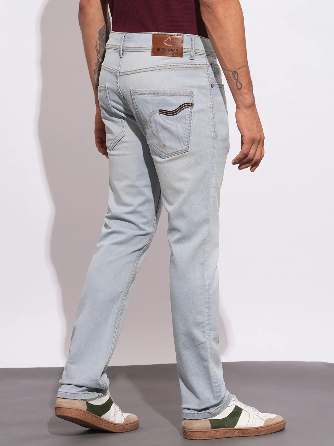 Blue Boot Cut Fit Men's Denims by Being Human Clothing - Image 3