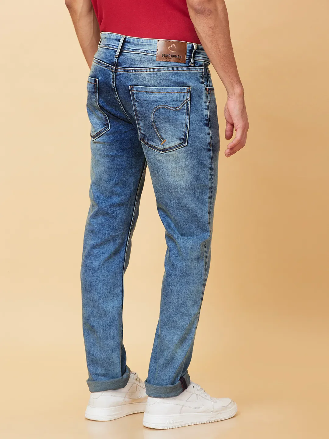 Blue Slim Fit Men's Denims by Being Human Clothing - Image 3