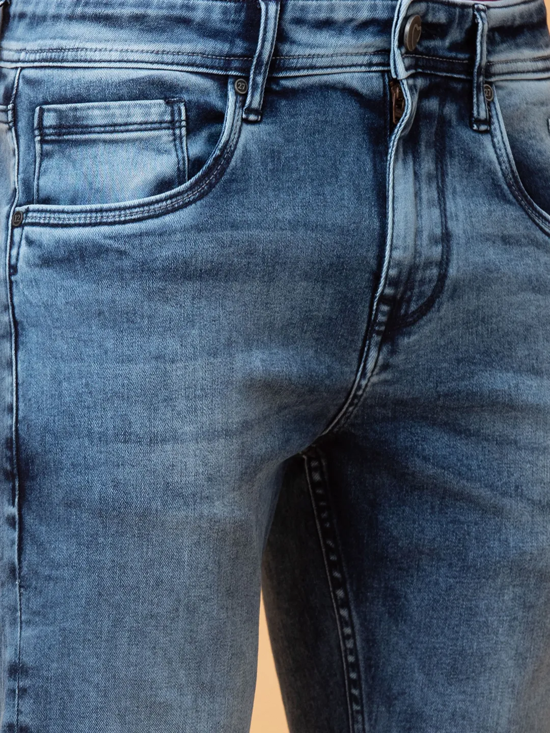 Blue Slim Fit Denims For Men By Being Human Clothing - Image 5