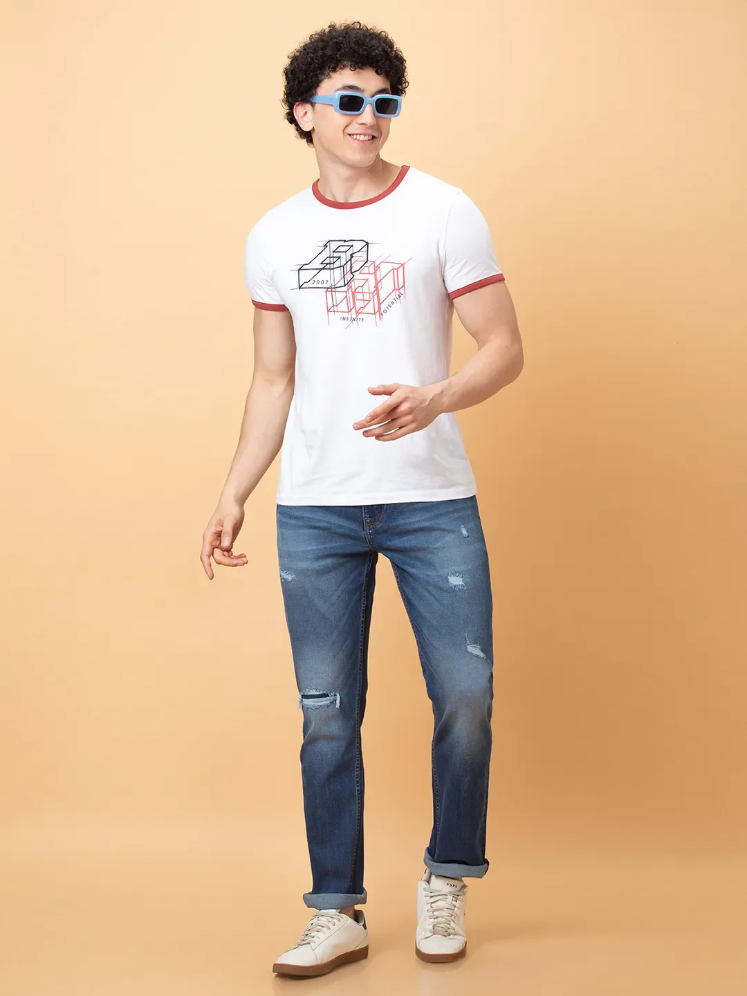 Blue Straight Fit Men's Denims by Being Human Clothing - Image 6