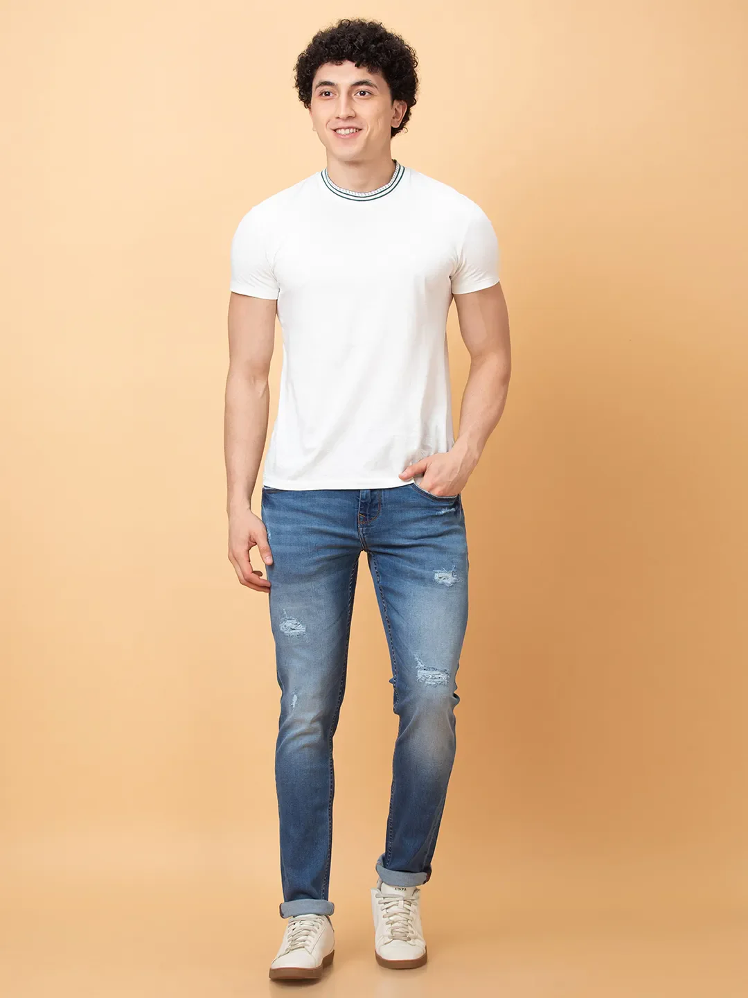 Blue Skinny fit Men's Denims by Being Human Clothing - Image 2