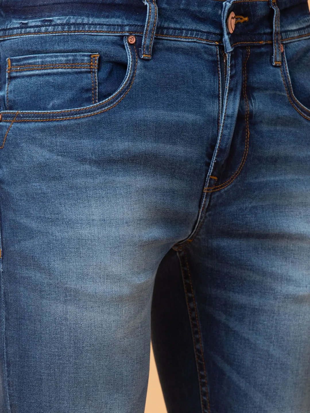 Blue Cropped fit Men's Denims by Being Human Clothing - Image 5