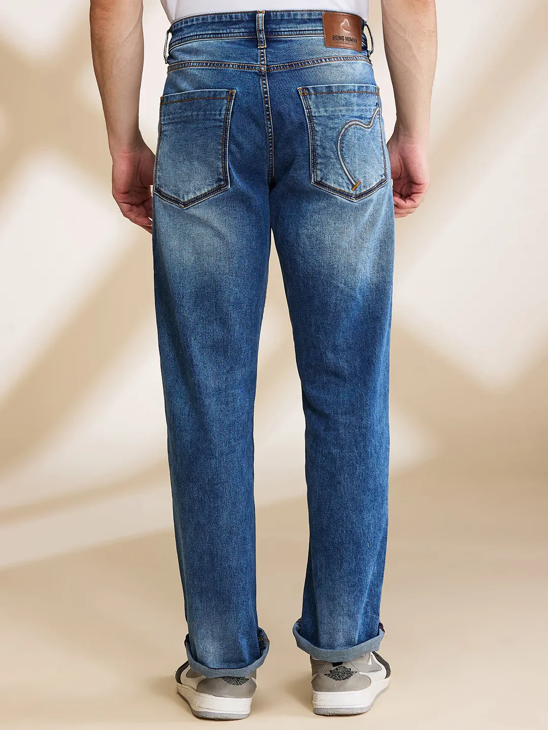 Blue Boot Cut Fit Men's Denims by Being Human Clothing - Image 3