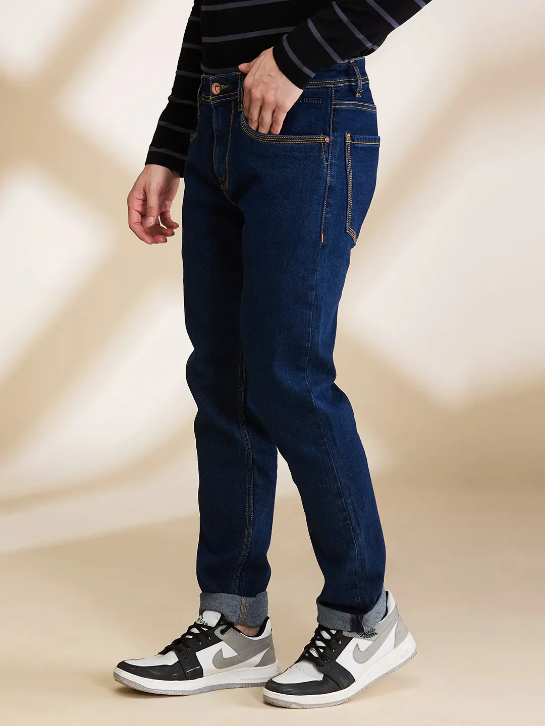 Blue Slim Fit Men's Denims by Being Human Clothing - Image 4