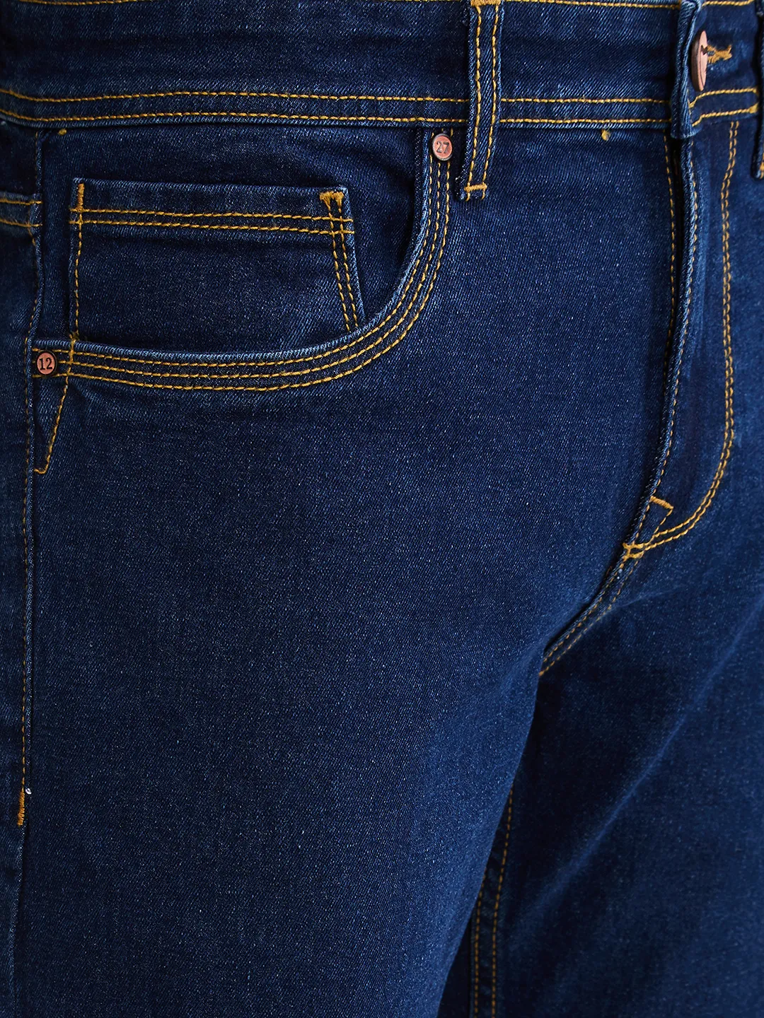 Blue Straight Fit Men's Denims by Being Human Clothing - Image 5