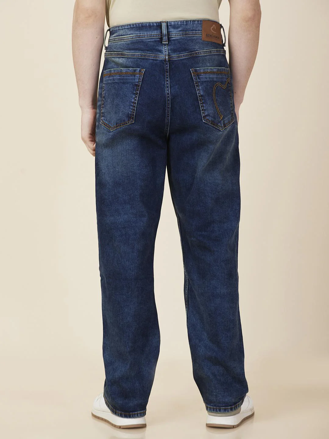 Blue Anti Fit Denims For Men By Being Human Clothing - Image 3