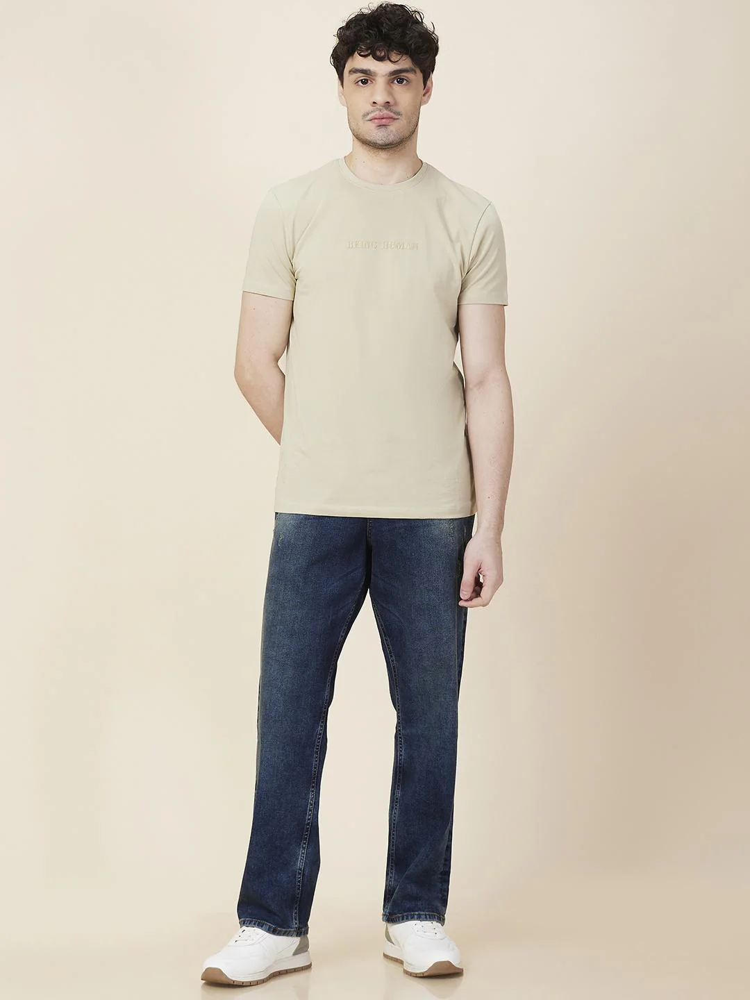 Blue Anti Fit Denims For Men By Being Human Clothing - Image 5