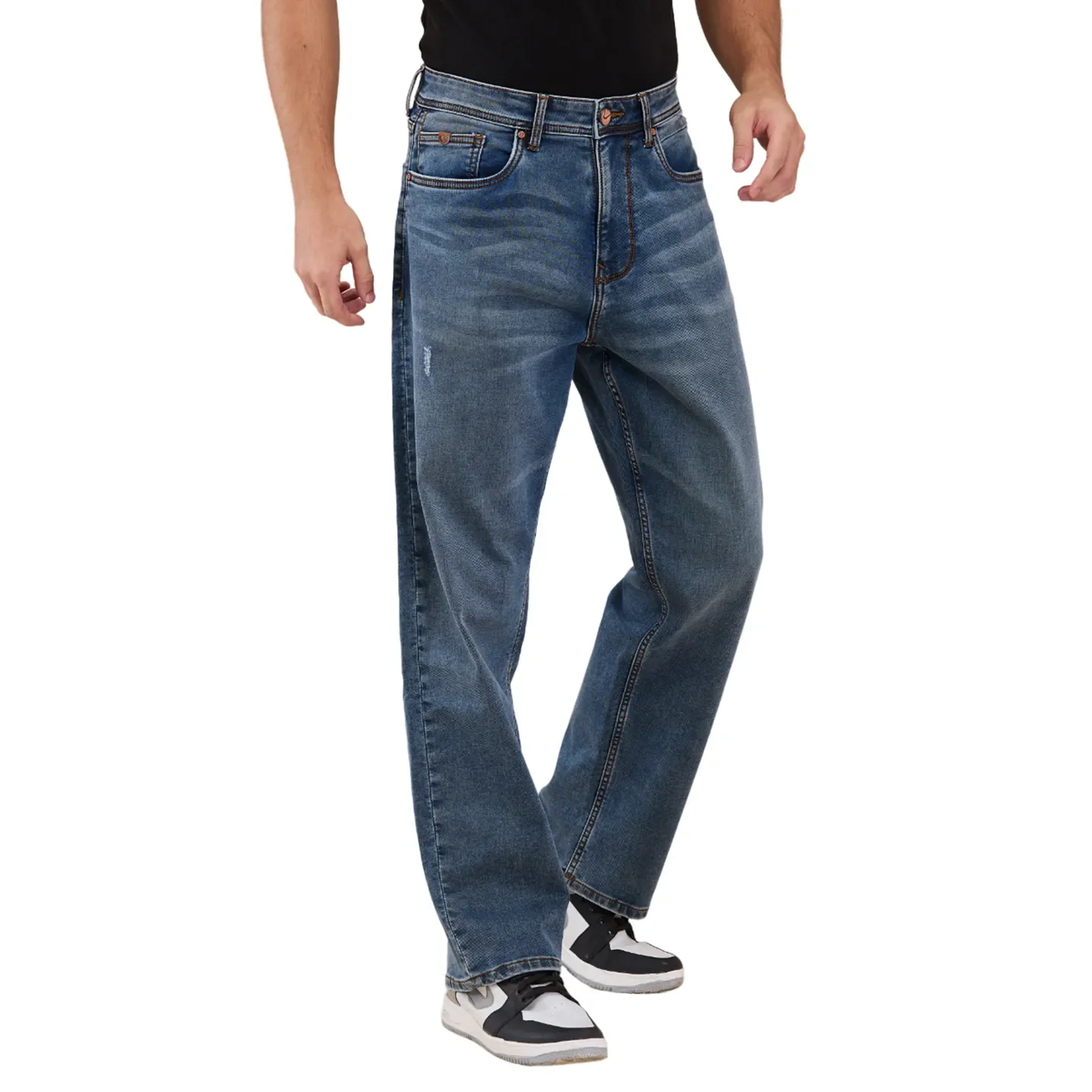 Blue Anti Fit Men's Denims by Being Human Clothing - Image 4