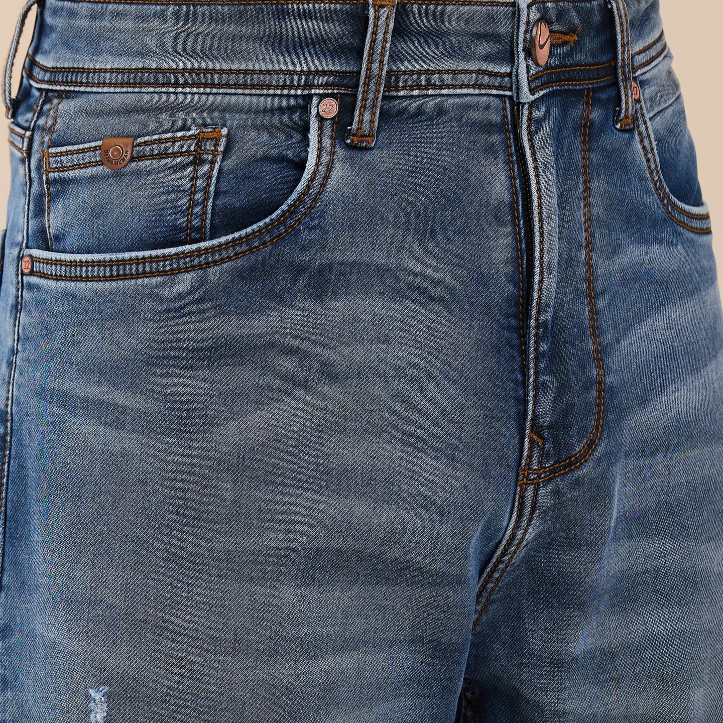 Blue Anti Fit Men's Denims by Being Human Clothing - Image 5