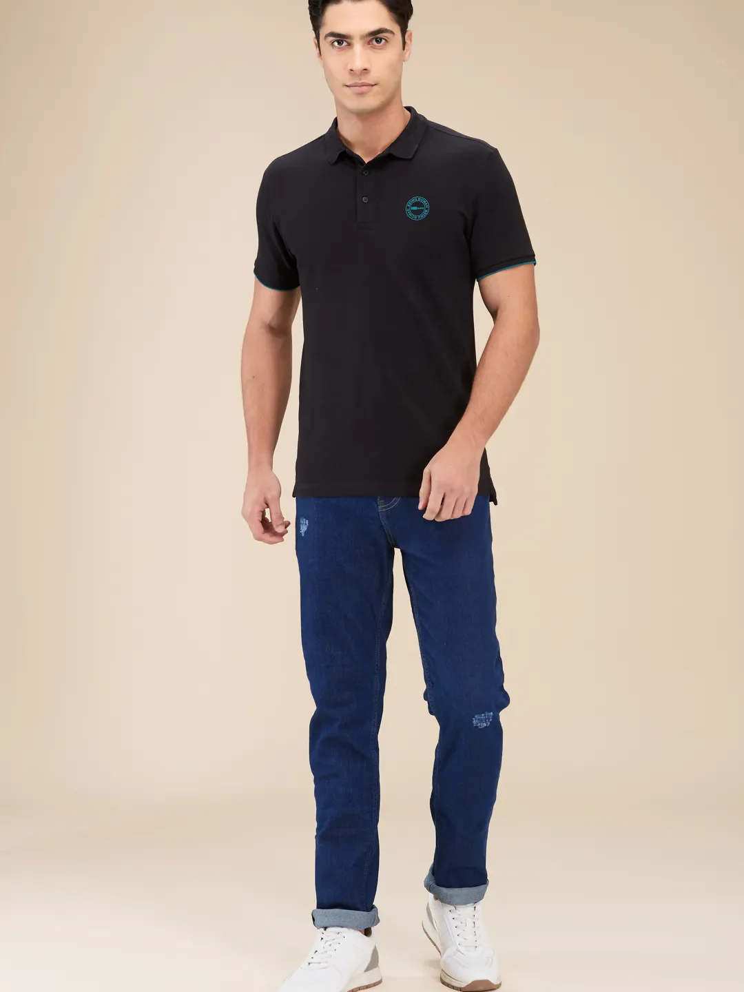 Blue Slim Fit Denims For Men By Being Human Clothing - Image 2