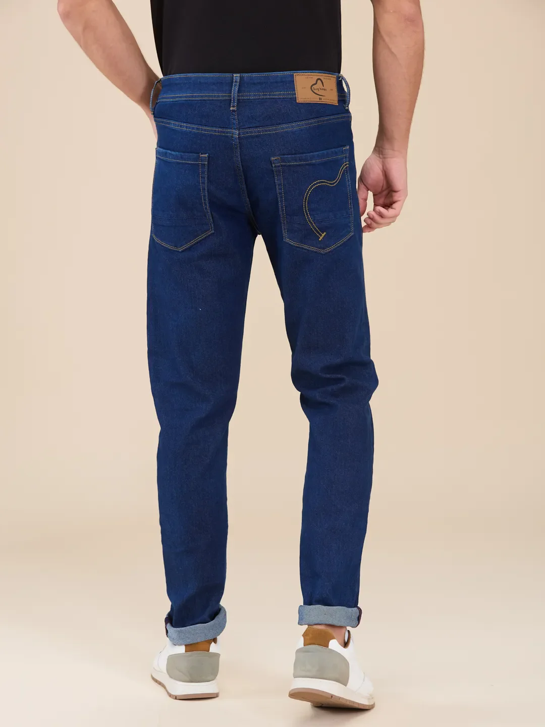 Blue Slim Fit Denims For Men By Being Human Clothing - Image 3