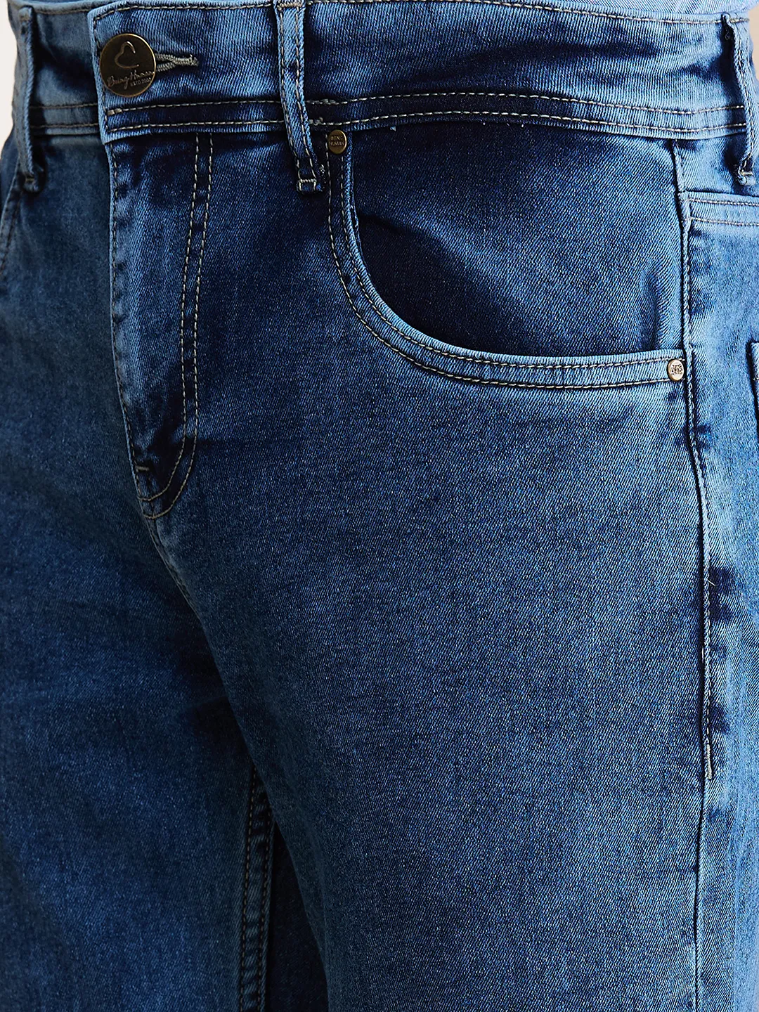 Blue Straight Fit Denims For Men By Being Human Clothing - Image 5
