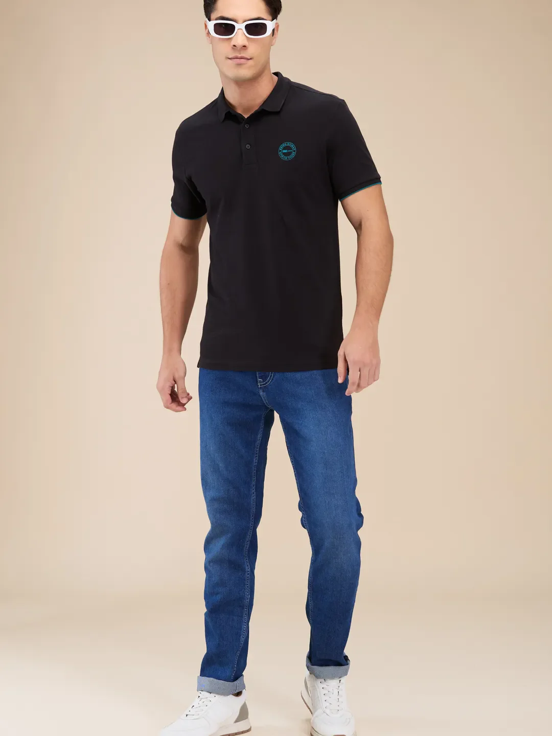 Blue Slim Fit Men's Denims by Being Human Clothing - Image 6