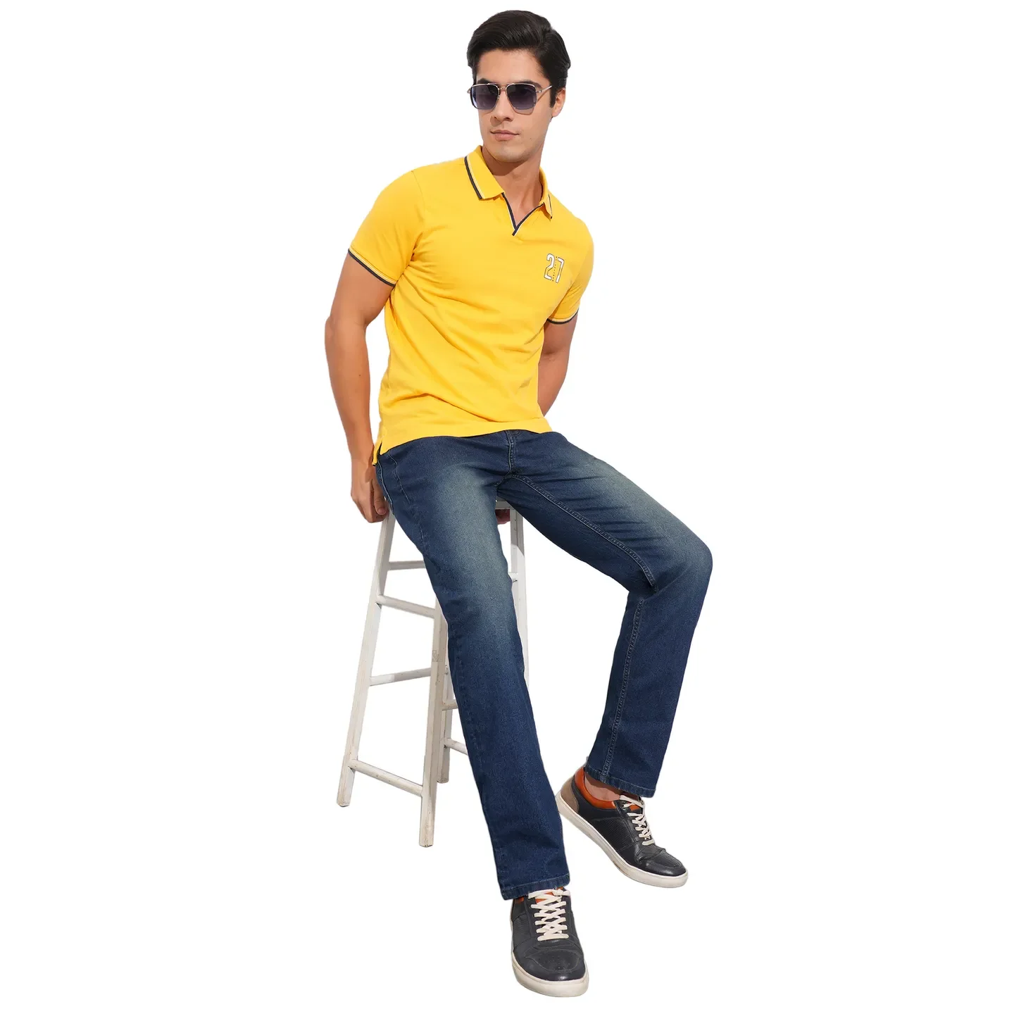 Blue Straight Fit Men's Denims by Being Human Clothing - Image 4