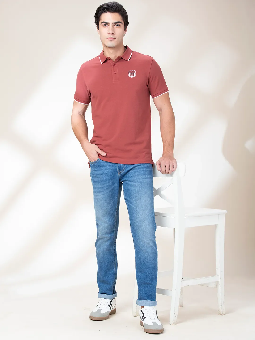 Blue Straight Fit Men's Denims by Being Human Clothing - Image 6