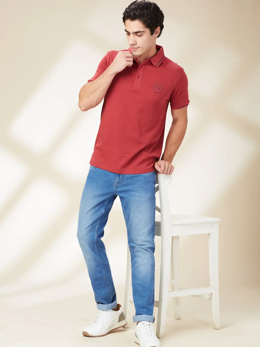 Blue Slim Fit Men's Denims by Being Human Clothing - Image 6