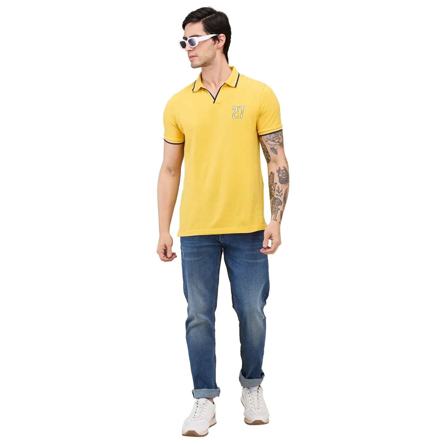 Blue Straight Fit Men's Denims by Being Human Clothing - Image 6